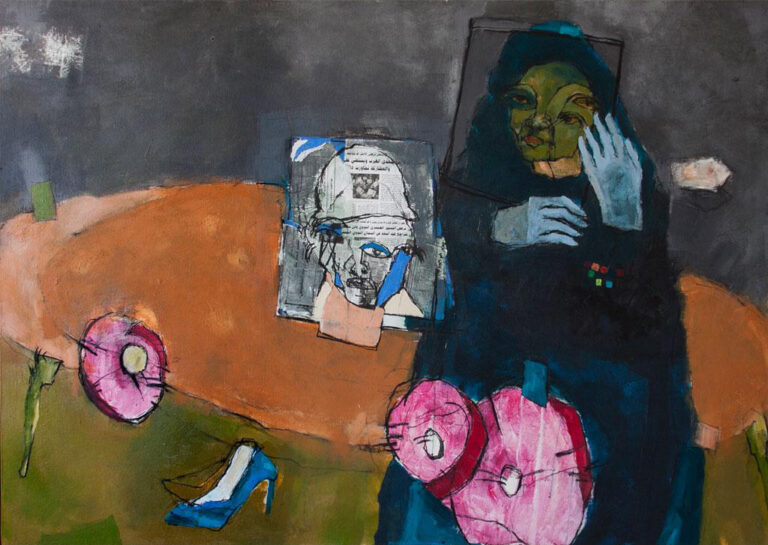 Dialogue Tables - طاولات حوار Mixed Media on Canvas 120x170 cm 2014